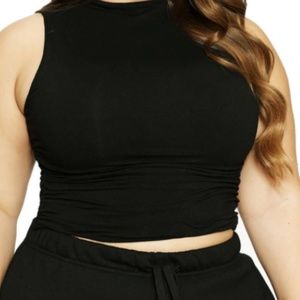 Naked Wardrobe x Lori Harvey Size XL Ruched Crop Tank